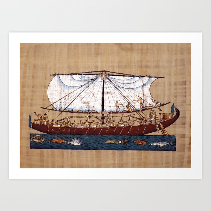 The Sailing Boat Of Pharaoh Hatshepsut Art Print