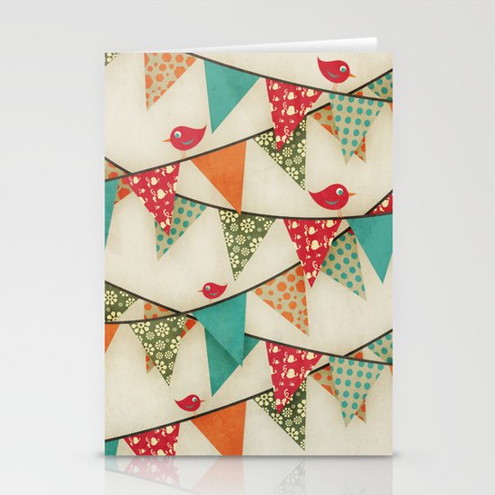 Home Birds 'N' Bunting. Stationery Cards