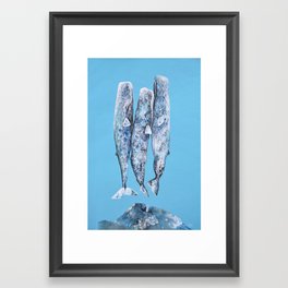 Sleeping Whales Framed Art Print