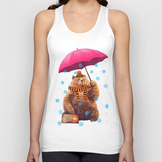 Winter bear Unisex Tank Top