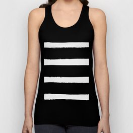 Black & White Paint Stripes by Friztin Tank Top