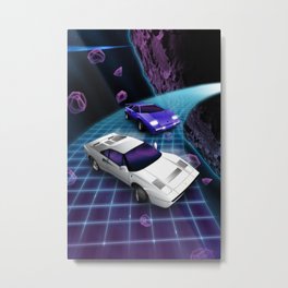 Lunar Highway Race Metal Print | Neon, Race, 288, Moon, Digital, Highway, Drifting, Graphicdesign, Space, Lunar 