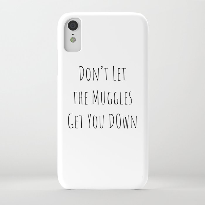 don't let the muggles get you down (white) iphone case