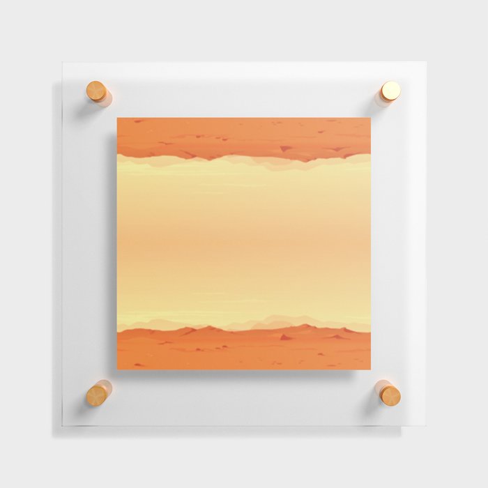 Orange Desert illustration Floating Acrylic Print