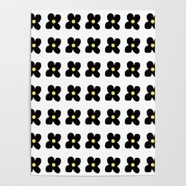 Black Flowers Poster