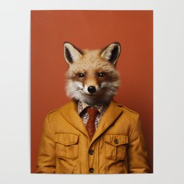 Fox In A Jacket Poster