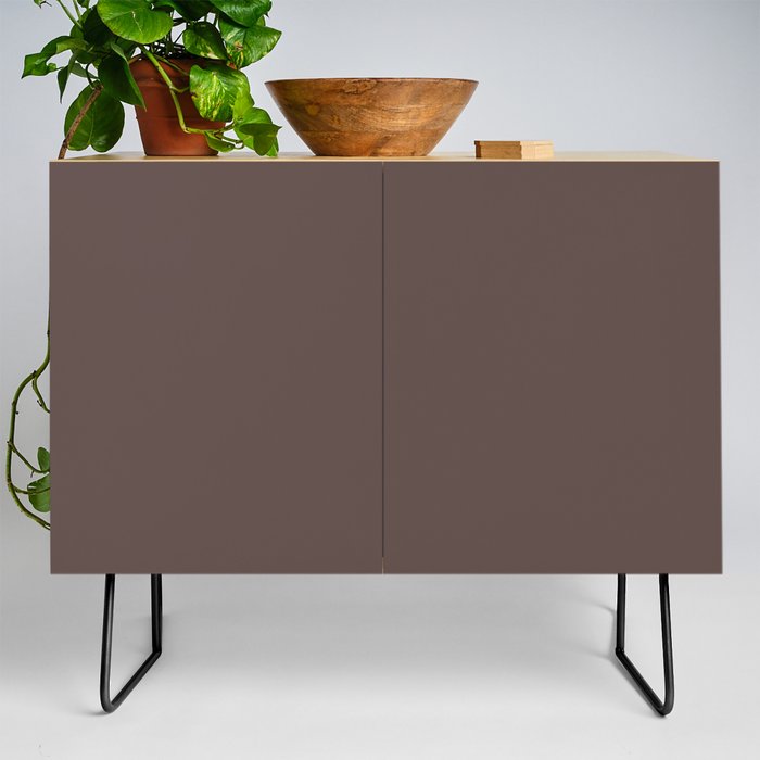 Dark Brown Violet Solid Color Pairs PPG Mustang PPG1015-7 Credenza