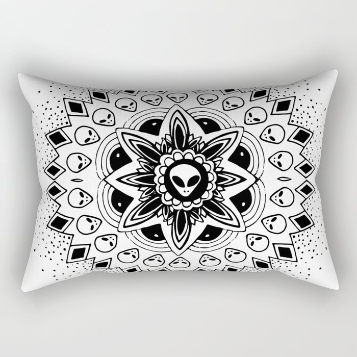 Alien Mandala Rectangular Pillow