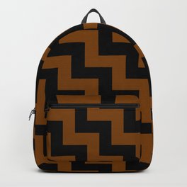 Black and Chocolate Brown Steps LTR Backpack | Pattern, Brownsteps, Graphicdesign, Chocolatebrown, Chocolatesteps, Steps, Black, Blacksteps, Sky, Brown 