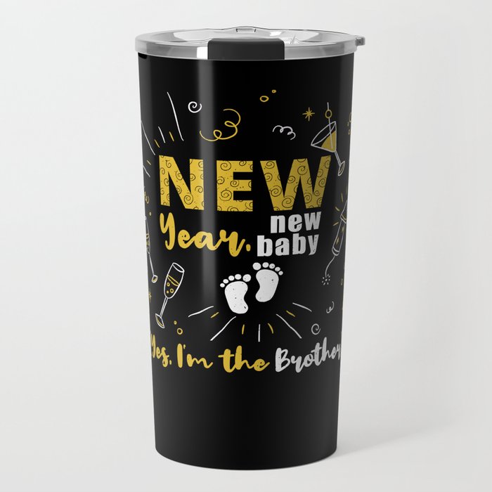 Pregnancy 2022 Brother New Year New Baby Reveal Travel Mug