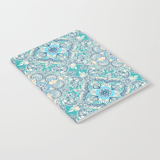Gypsy Floral in Teal & Blue Notebook
