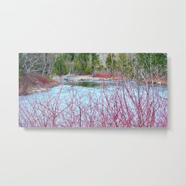River of Trees Metal Print | Mighty, Spring, Nature, Photo, Gaspesie, Water, Landscape, Bushes, Bush, Wilderness 