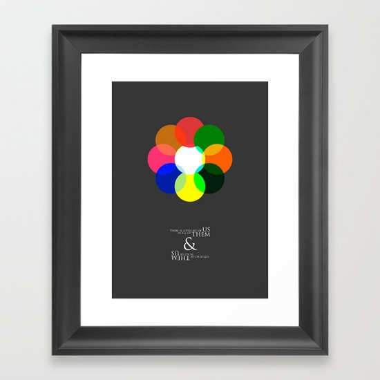 Us And Them Framed Art Print