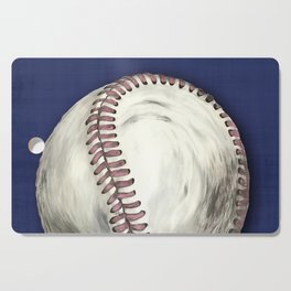 Vintage Distressed Baseball Art Navy Blue Cutting Board
