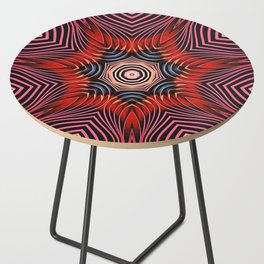 Abstract Rose Mandala Side Table