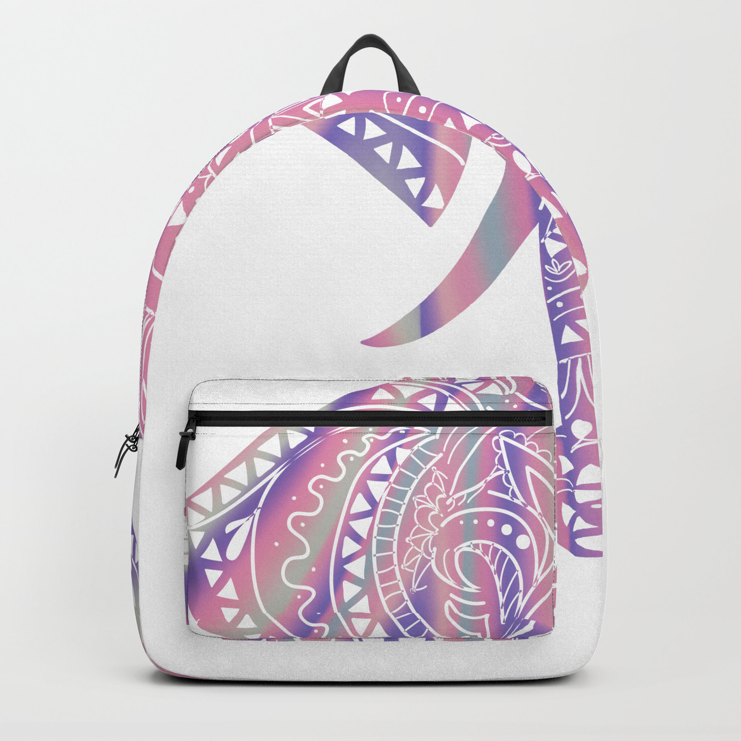 Mandala Elephant Gift Pastel Rainbow Vaporwave Tribal Design
