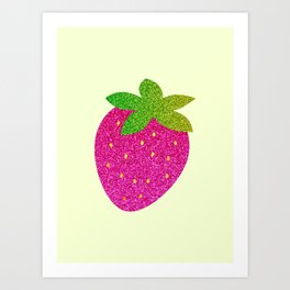 Sparkly Strawberry Art Print