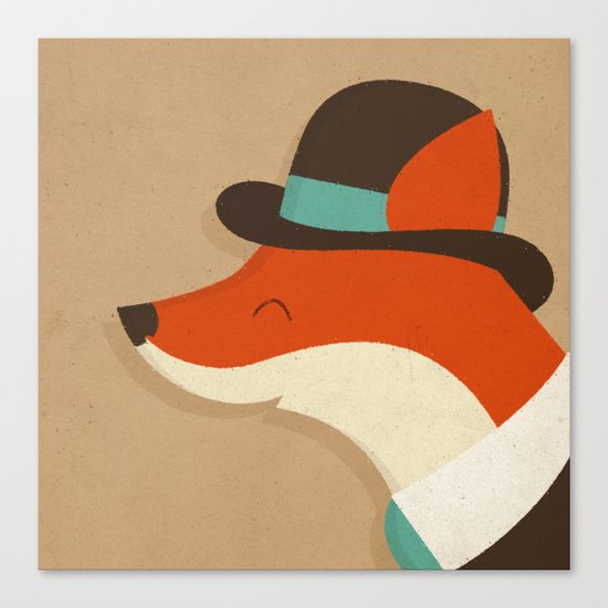 City Fox Canvas Print