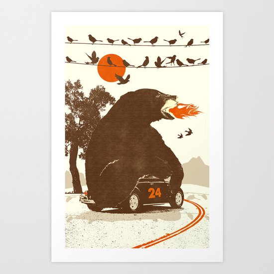 BEAR RACE Art Print