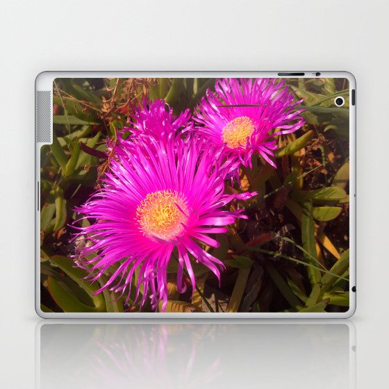 Shiny pink flower Laptop & iPad Skin