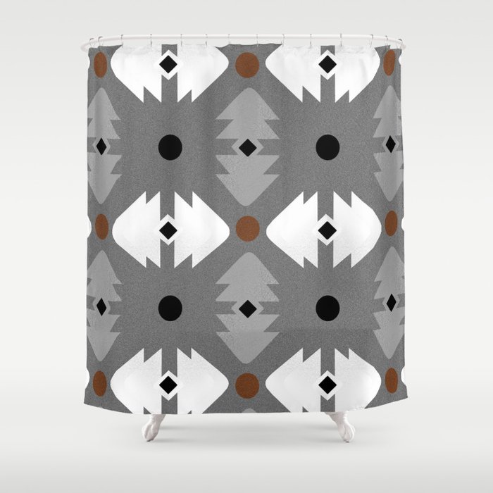 Modern Desert Fox Southwest Pattern Shower Curtain By Stripes