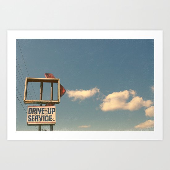 Drive Up Art Print