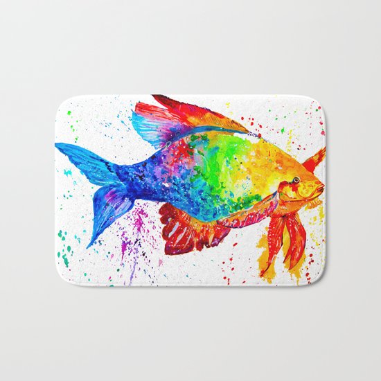 Bright fish Bath Mat