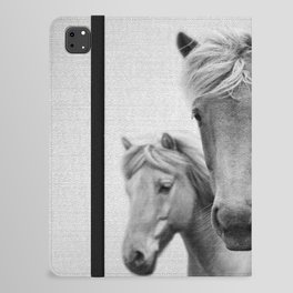 Horses - Black & White iPad Folio Case