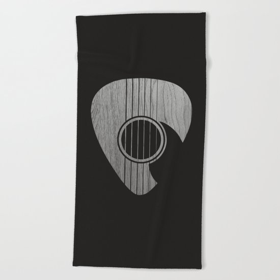 Strum... (White on Black) Beach Towel