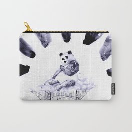 Panic (Panda)monium Carry-All Pouch | Illustration, Painting, Funny, Animal 