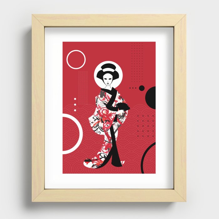 Japanese Kimono Recessed Framed Print
