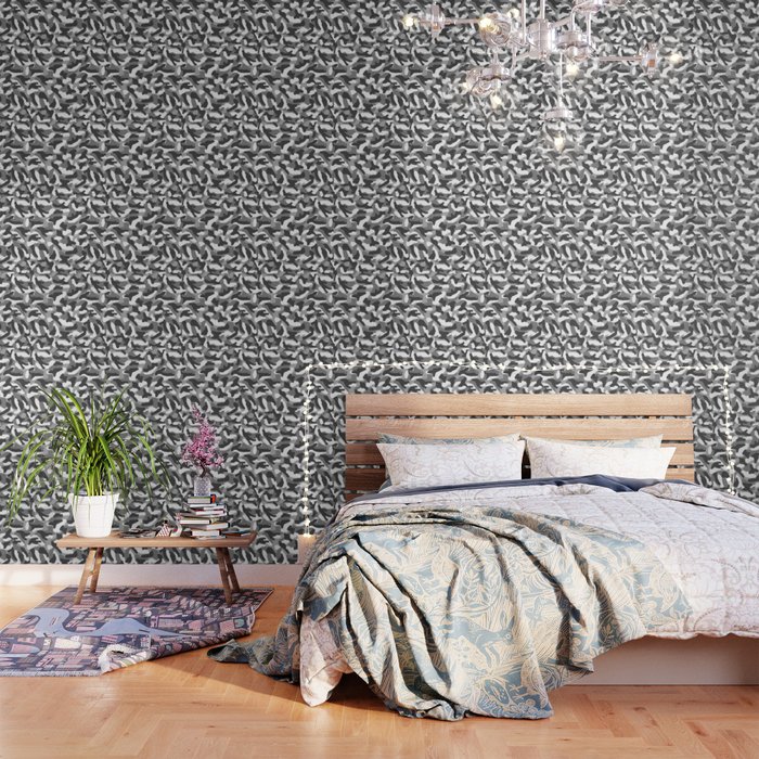 Grey Gray Camo Camouflage Wallpaper By Decampstudios Society6