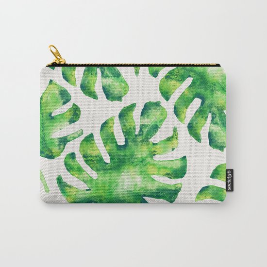 Monstera Leaves Carry-All Pouch