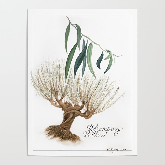 Whomping Willow Botanical Art Poster