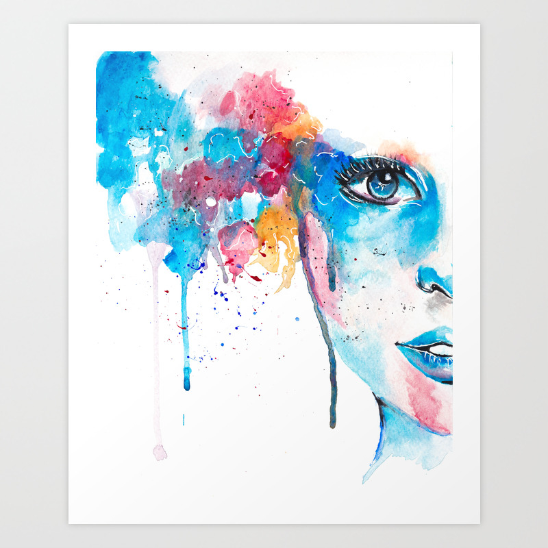 Dream watercolour painting Art Print