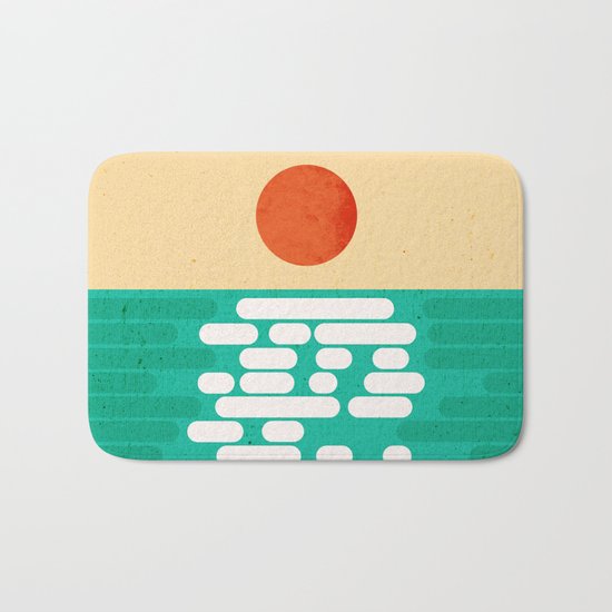 Sun over the sea Bath Mat