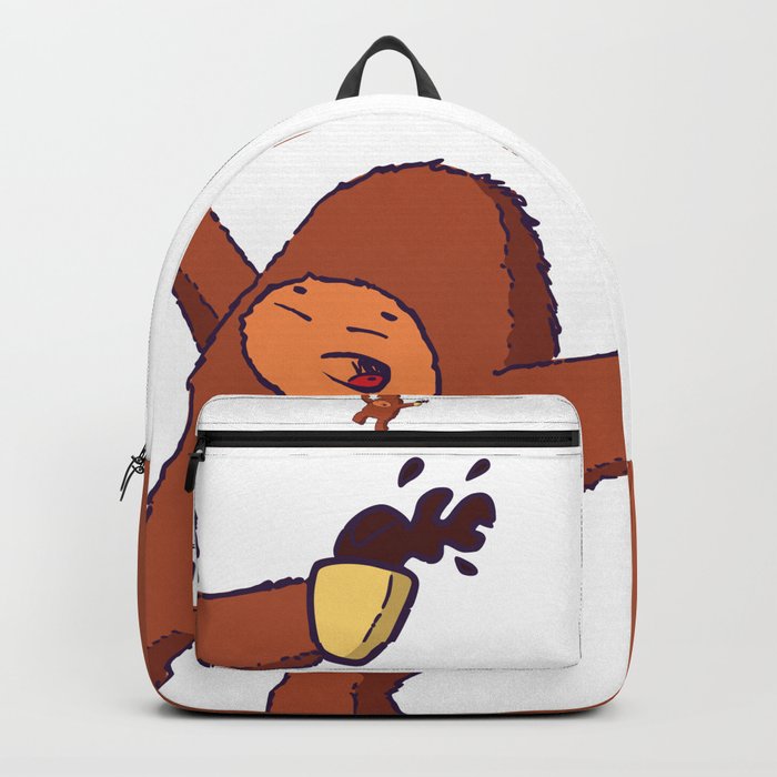 Fuzzy furry thing splashing coffee Backpack by AkaOttomann Society6