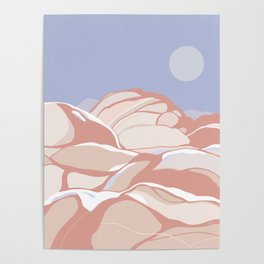 joshua tree winter: desert landscape Poster