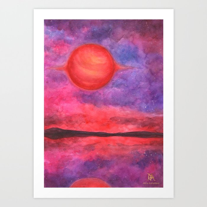 A Watercolor Illustration Called "The Brown Dwarf" Art Print