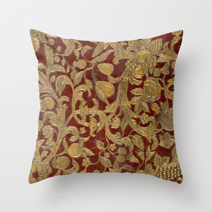 Japanese Floral Design Throw Pillow