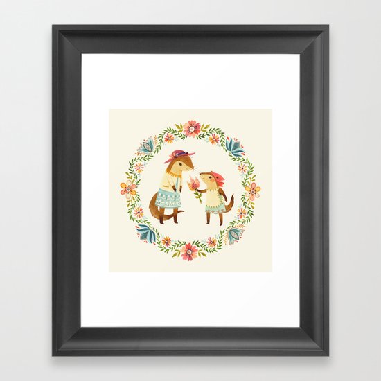 Otterly Grateful Framed Art Print