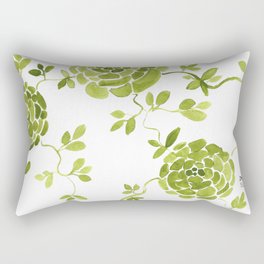 green zinnias by cocoblue Rectangular Pillow