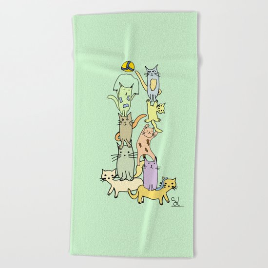 Game Day - Cats Beach Towel