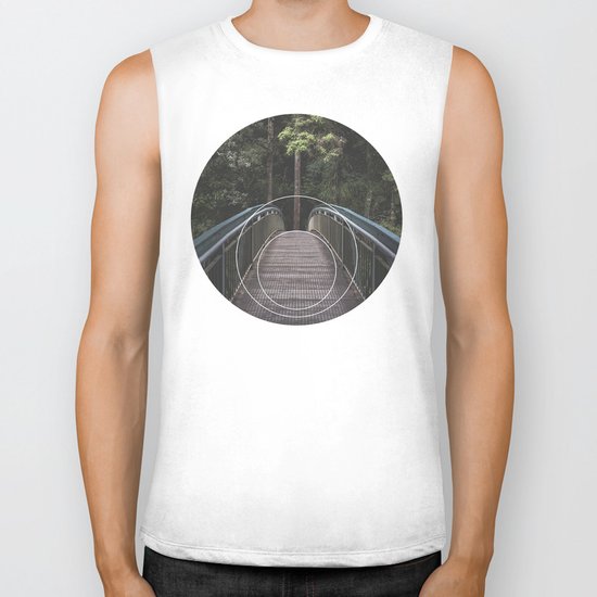 Circular Bridge - Geometric Photography Biker Tank