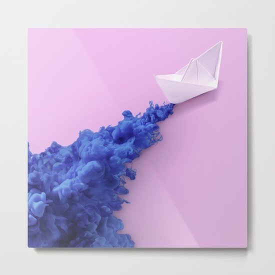PAPER BOAT INK Metal Print