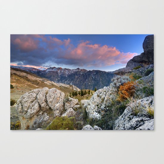 "Mountain Light". Sunset at the Alayos. Canvas Print