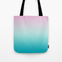Pastel Ombre Pink Blue Teal Gradient Pattern Tote Bag