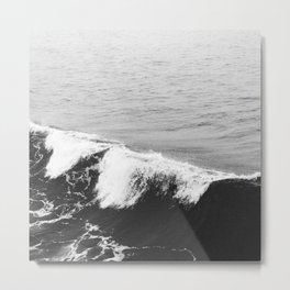 OCEAN WAVES Metal Print | Black And White, Pattern, Digital, Love, Nature, Photo, Beach, Abstract, Painting, Graphicdesign 