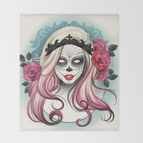 ¡Dia de los Muertos! Throw Blanket