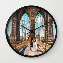Brooklyn Bridge | New York City | HDR Travel Photography in NYC Wall Clock